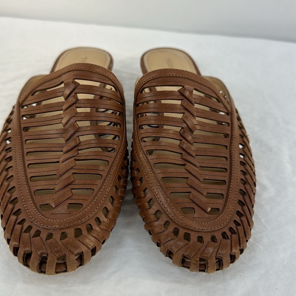 Veronica Beard  Caged Albani Woven Leather Mules, 7.5 - Picture 2 of 9
